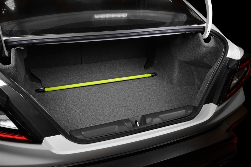 Subaru WRX STI Strut Brace - Rear - Perrin Performance - Neon Yellow - `15-`21